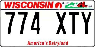WI license plate 774XTY