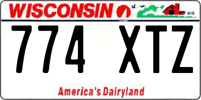 WI license plate 774XTZ