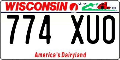 WI license plate 774XUO