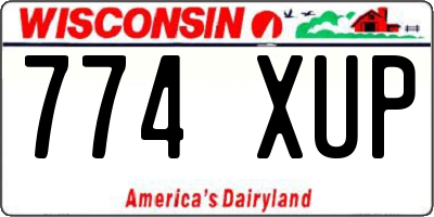 WI license plate 774XUP