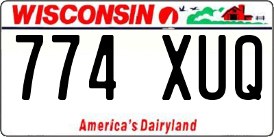 WI license plate 774XUQ