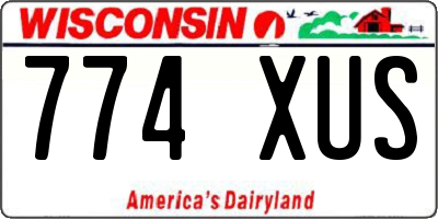 WI license plate 774XUS