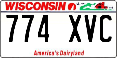 WI license plate 774XVC