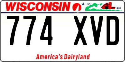 WI license plate 774XVD