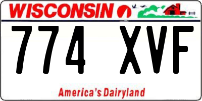 WI license plate 774XVF