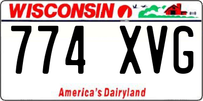 WI license plate 774XVG