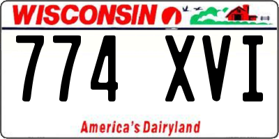 WI license plate 774XVI
