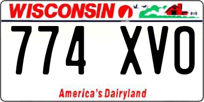 WI license plate 774XVO