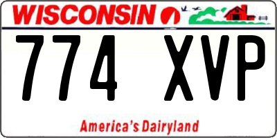 WI license plate 774XVP