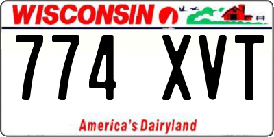 WI license plate 774XVT