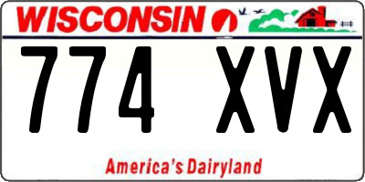 WI license plate 774XVX
