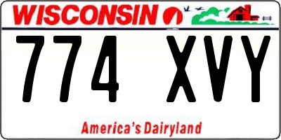 WI license plate 774XVY