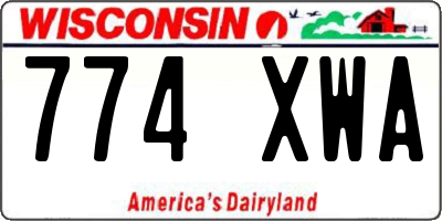 WI license plate 774XWA