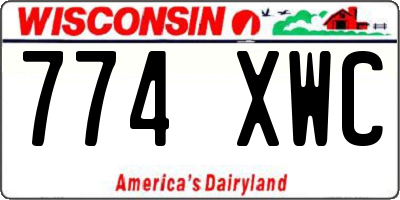 WI license plate 774XWC