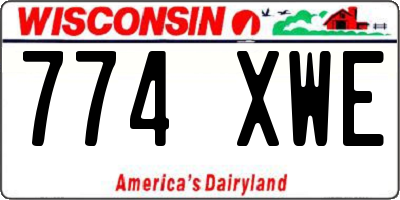 WI license plate 774XWE