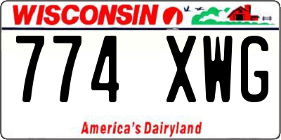 WI license plate 774XWG