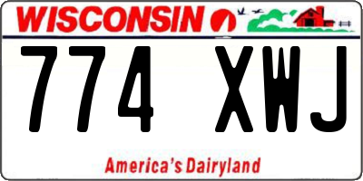 WI license plate 774XWJ