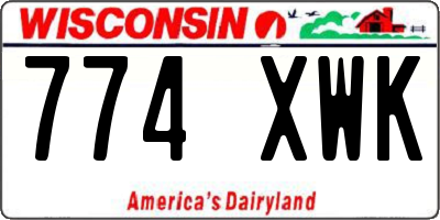 WI license plate 774XWK