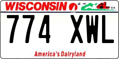 WI license plate 774XWL