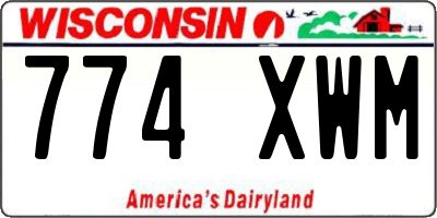 WI license plate 774XWM