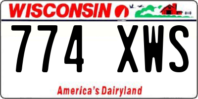 WI license plate 774XWS