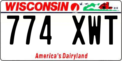 WI license plate 774XWT