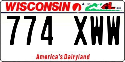 WI license plate 774XWW