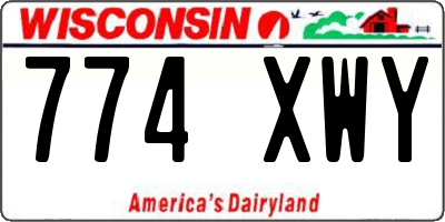 WI license plate 774XWY