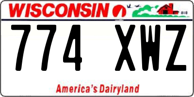WI license plate 774XWZ