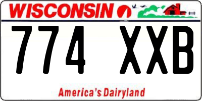 WI license plate 774XXB