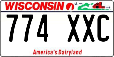 WI license plate 774XXC