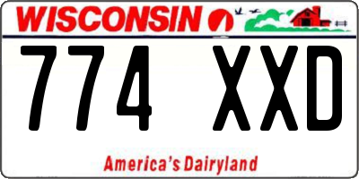 WI license plate 774XXD