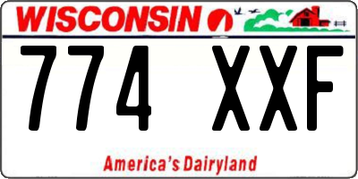 WI license plate 774XXF