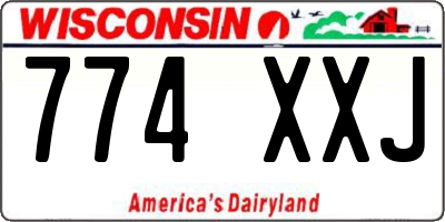 WI license plate 774XXJ