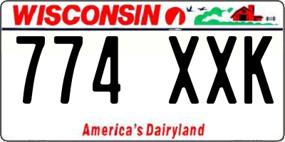 WI license plate 774XXK