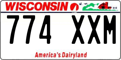 WI license plate 774XXM