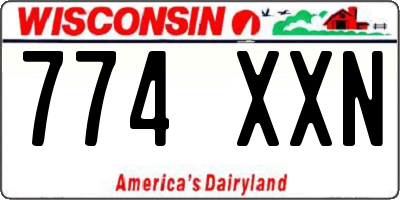 WI license plate 774XXN