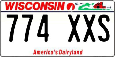 WI license plate 774XXS