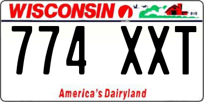 WI license plate 774XXT