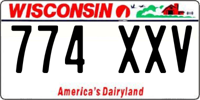 WI license plate 774XXV