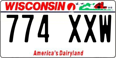 WI license plate 774XXW