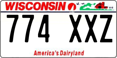 WI license plate 774XXZ