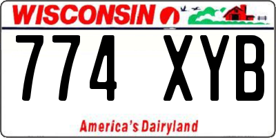 WI license plate 774XYB