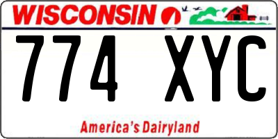 WI license plate 774XYC