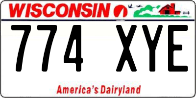 WI license plate 774XYE