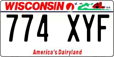 WI license plate 774XYF