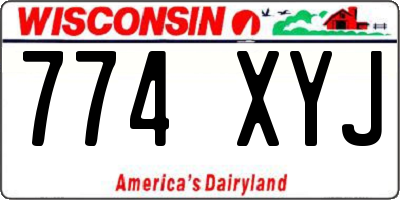 WI license plate 774XYJ