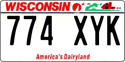 WI license plate 774XYK