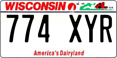 WI license plate 774XYR