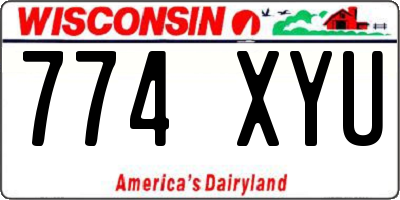 WI license plate 774XYU